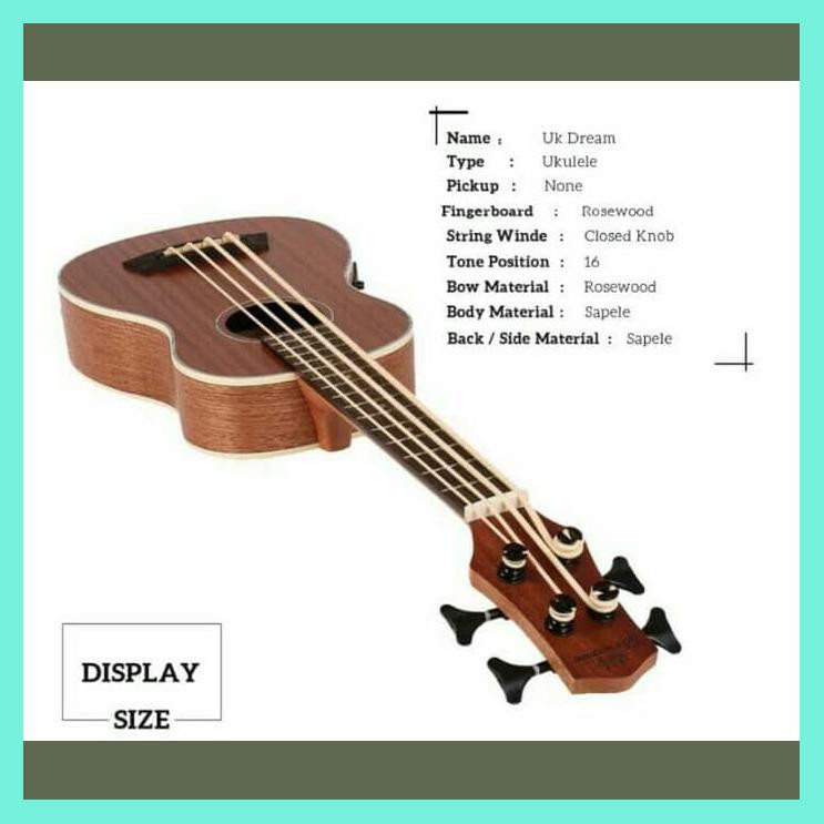 UKULELE U MINI BASS AKUSTIK ELEKTRIK