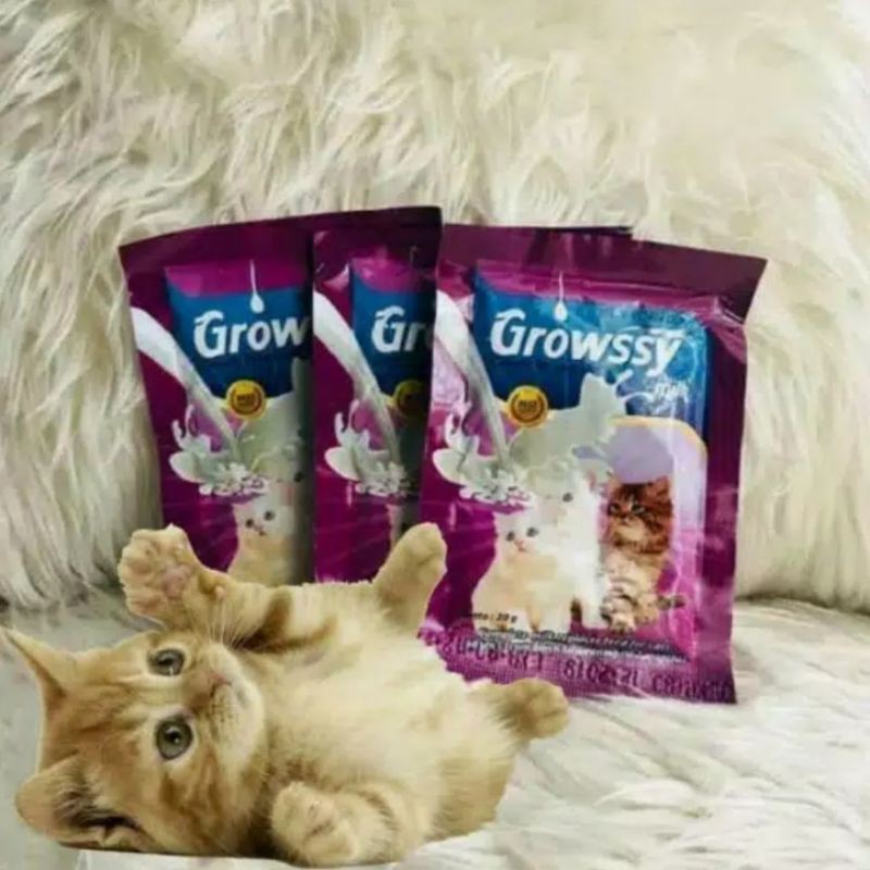 Grosir Susu Kucing Growssy Milk Sachet 20gr Kitten Cat 20 gram Baby Milk