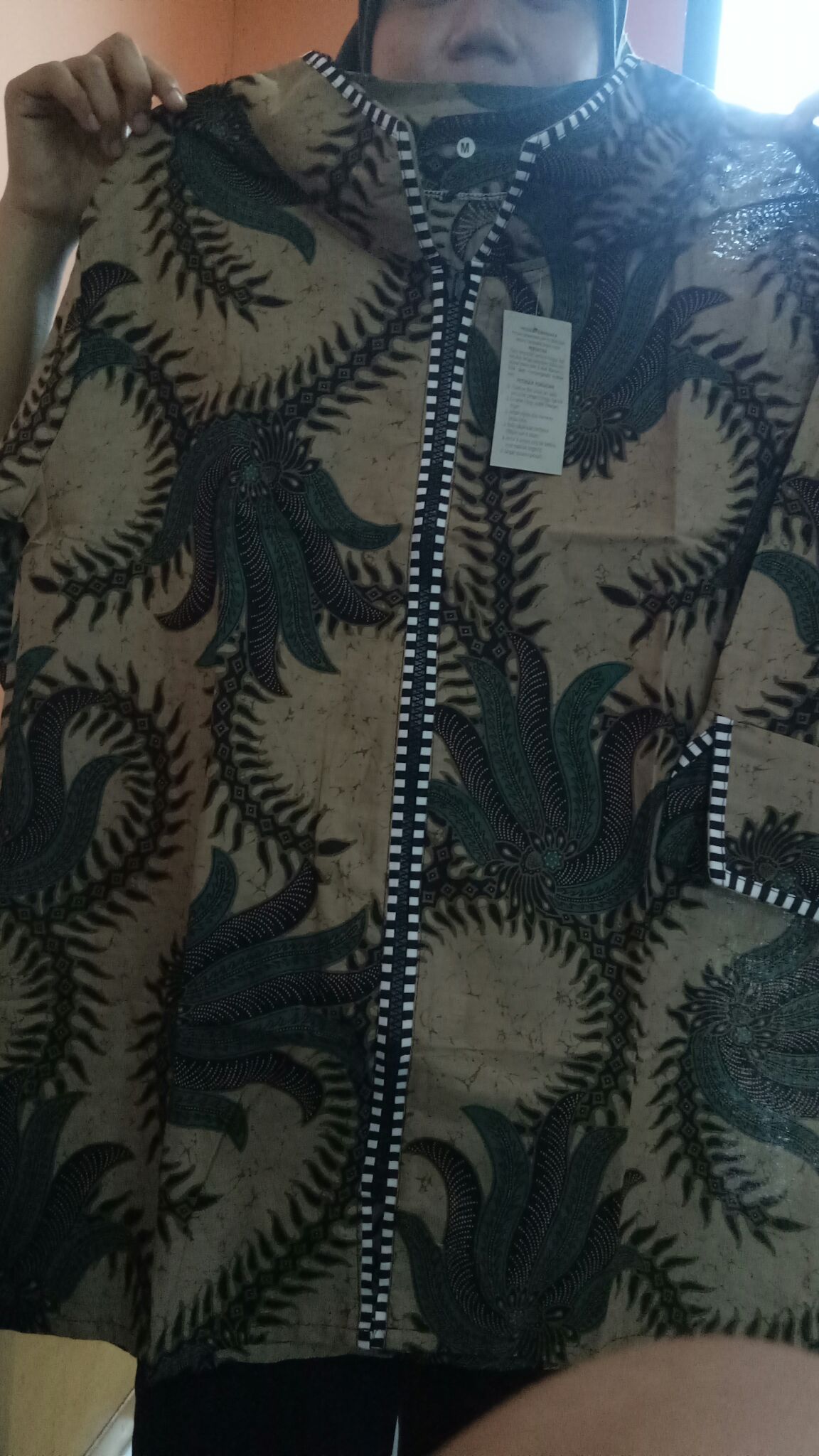 M-l-xl-xxl Batik Wanita Asj Sa Hrb026 Kenongo Kemeja Tosca Pendek