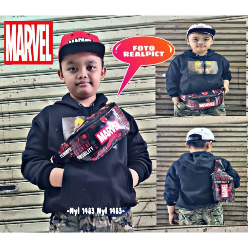 WAISTBAG ANAK TAS SLEMPANG MARVEL 2-10TAHUN