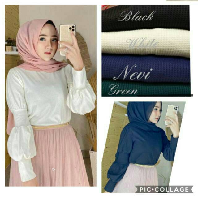 Atasan uniqlo lengan balon