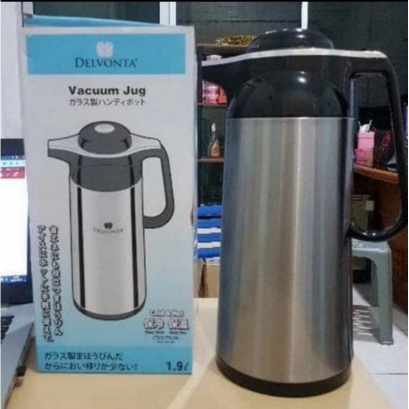 Termos air panas Delvonta vacum jug 1,9 Liter stainless stell