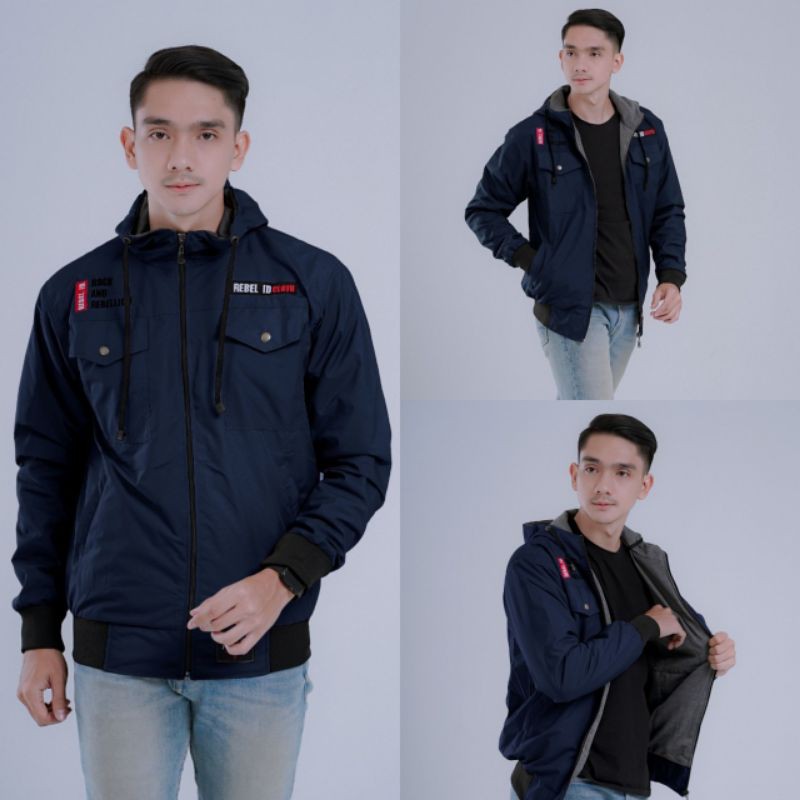 TERBARU JAKET PRIA -JAKET SEMI PARKA PARASIT JN CASUAL REBEL ID - RBDSTORE
