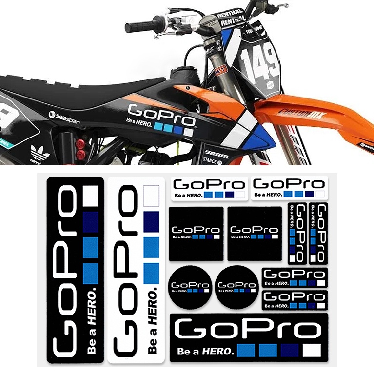 GOPRO Hero Stiker reflektif Olahraga ekstrim sepeda motor motocross Fotografi Stiker Dekoratif yang Dimodifikasi Stiker Untuk YAMAHA