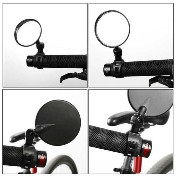 Spion Sepeda Bulat Rotasi 360 Adjustable Spion Jalu Sepeda Kaca Spion Bulat Untuk Handle Sepeda