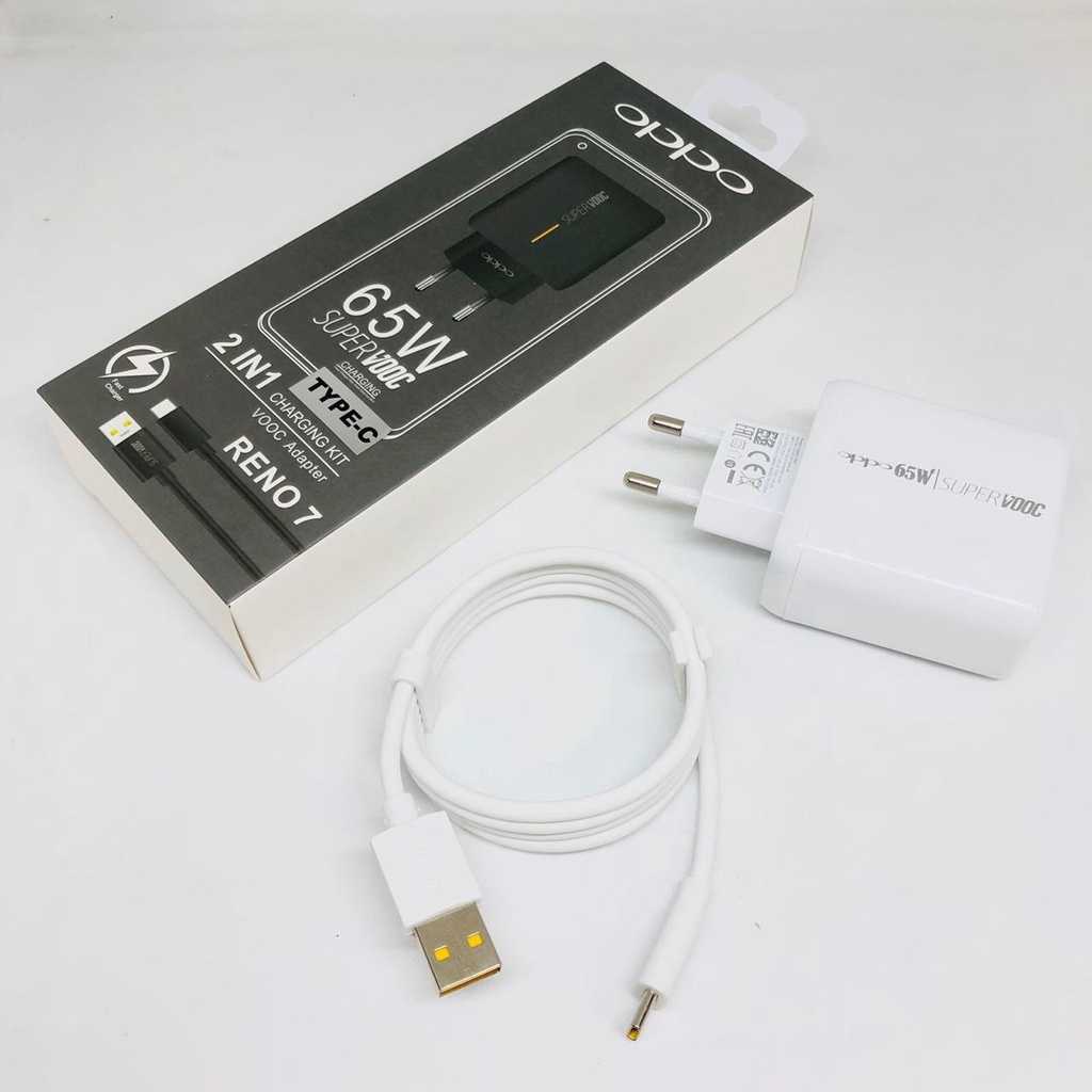 Charger SUPER VOOC Flash Charge 65W Oppo Reno 7