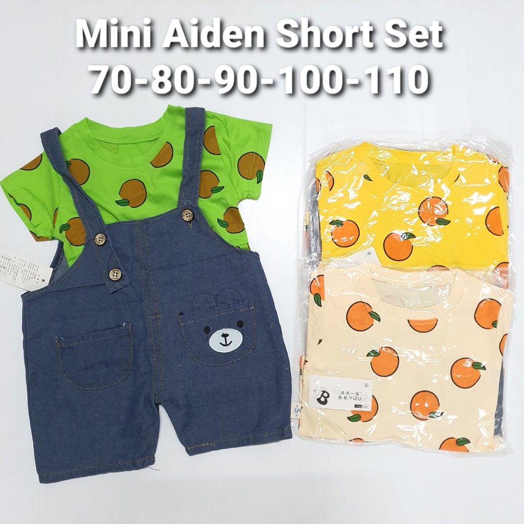 Mini Aiden Short Set/ Overall Anak Perempuan