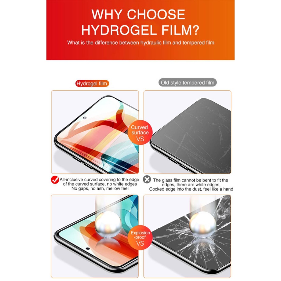 2Pcs Hydrogel Film For Xiaomi Redmi Note 10 9 8 7 Pro 9S 8T Screen Protector On For Mi 11 Ultra 10 Lite Redmi 9 9A 8A Poco X3 M3