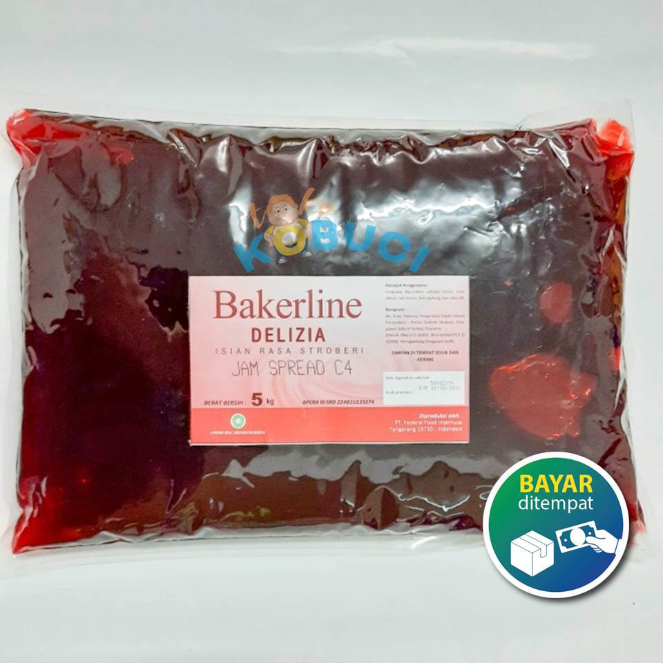 

Bakerline Delizia Jam Selai Kue / Roti 5 Kg Industri Bakery
