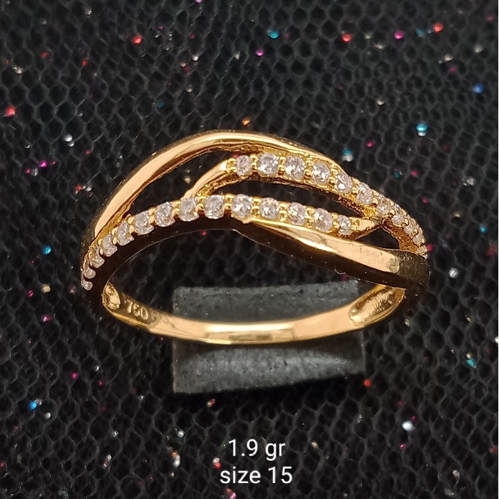 Cincin Emas 17K - 1.9 gr Kadar 750 - 788