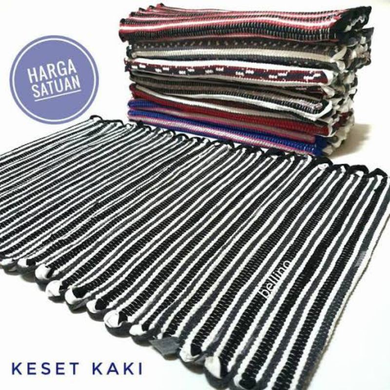 KESET MURAH Bandung / KESET RAJUT / KESET sulam /lap kaki anyaman  / KESET KAIN PERCA RAJUT TENUN