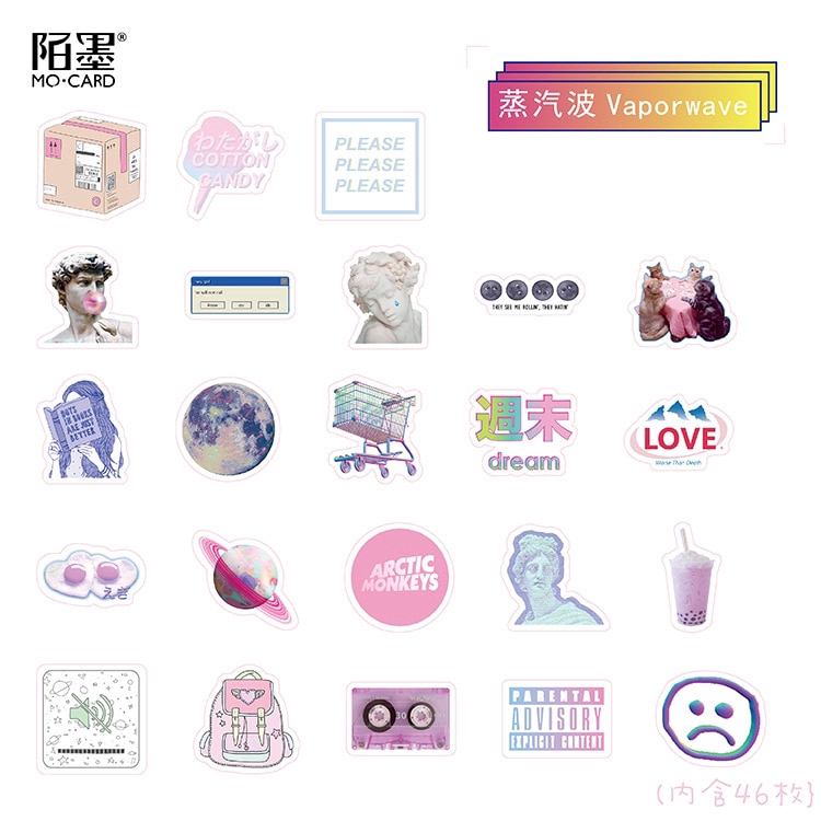 45Pcs Stiker Desain Kawaii Kawaii Lucu Model DIY untuk Scrapbook-4