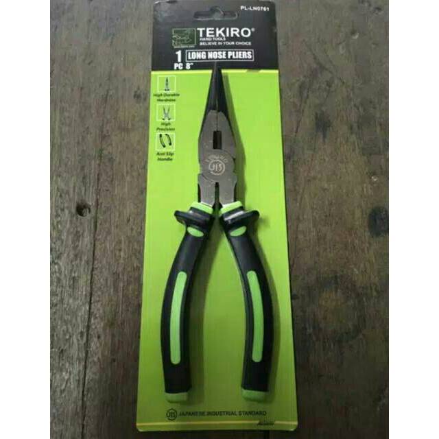 Tang Lancip Tekiro 8in TEKIRO Long Nose Pliers 8 Inch TEKIRO Tang Lancip PL-LN0761