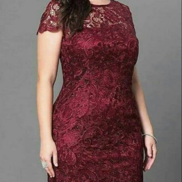 dress brokat ori style formal