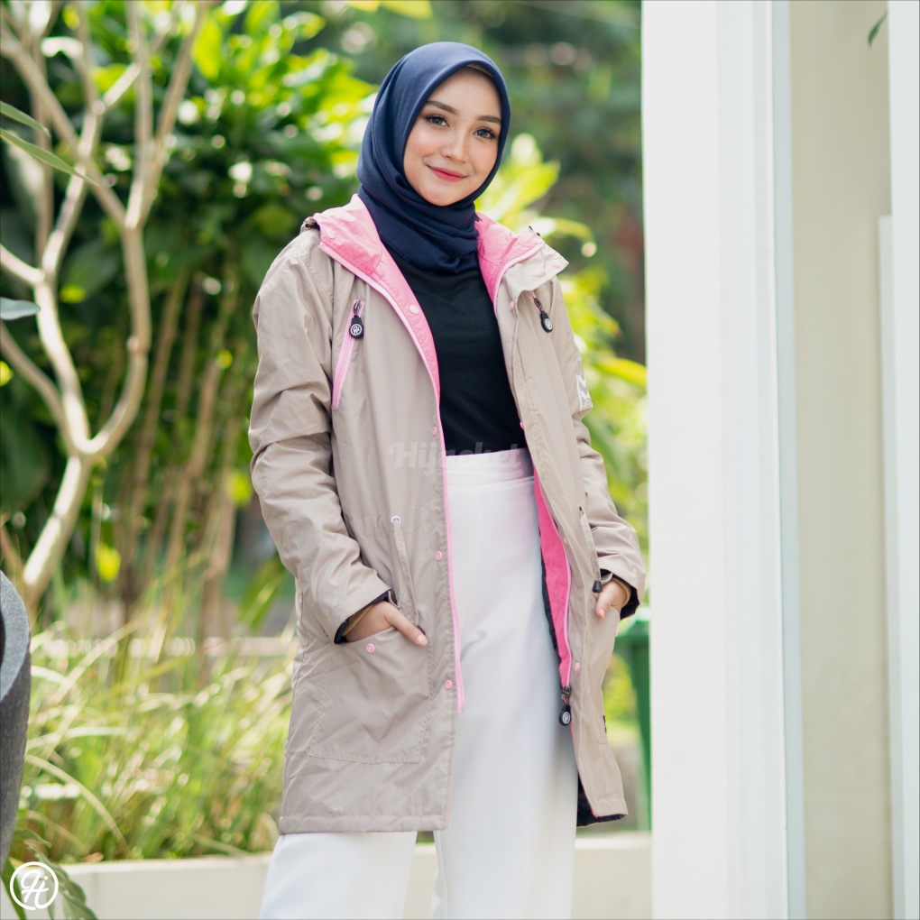 ⭐️BEST SELLER⭐️ Jaket Parka Wanita Muslimah Hijaber - Hijaket Montix Panjang Waterproof Anti Air