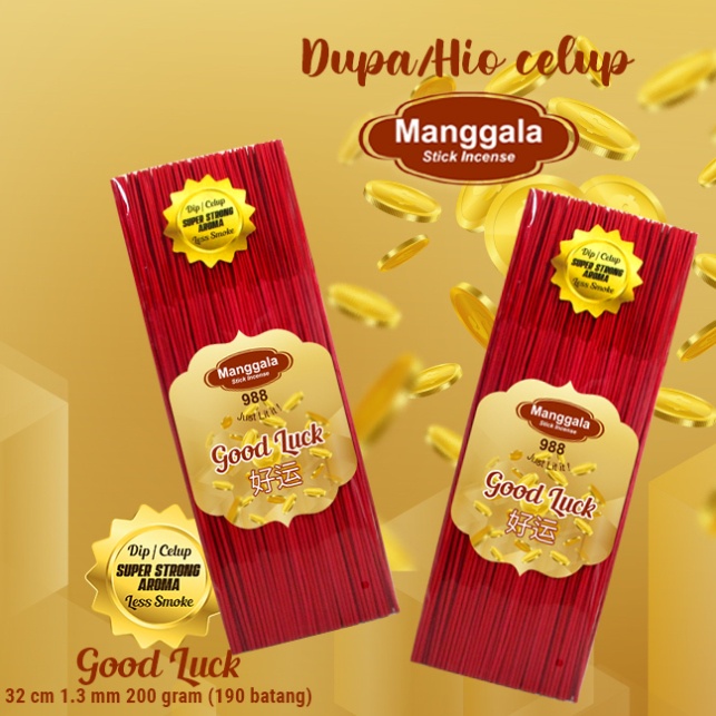 Dupa / Hio Wangi Good luck Manggala Stick Merah 32 cm 200 gr