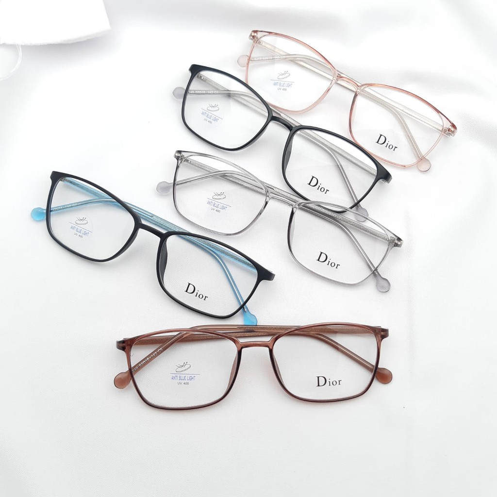 GROSIR TERMURAH Frame Kacamata DR 8249 TR-90 LENSA PHOTOCROMIC ANTI RADIASI MINUS RINGAN LENTUR