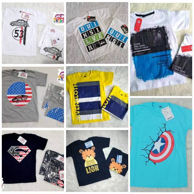  Kaos  Anak  Distro Karakter Model Oblong 1 7 Tahun Etalase 4 