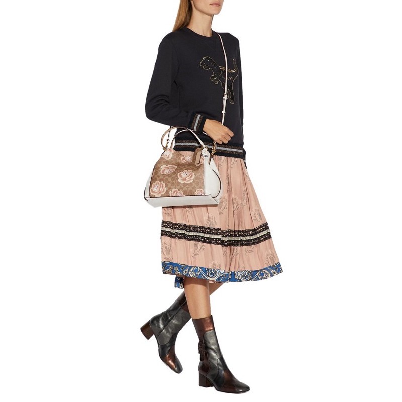 

Coach Edie Rose Print Tan Chalk (New with tag)