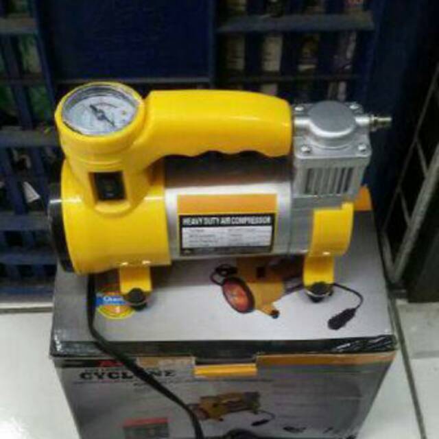 Mini Kompresor Lengkap / Pompa Angin Portable Elektrik Lengkap 2 In 1