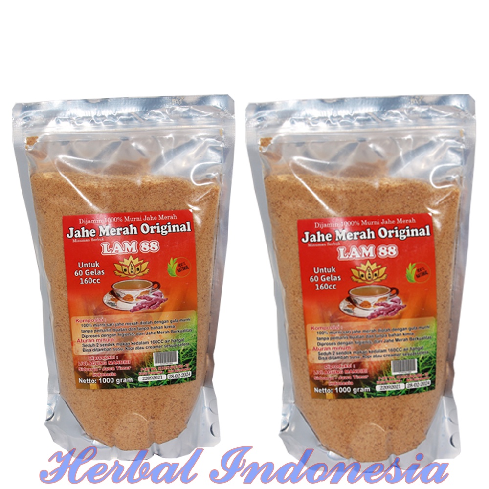 Jahe Merah Original LAM88 1kg | Minuman Serbuk Asli Murni Jahe Merah