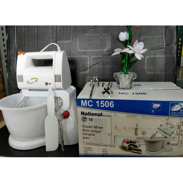 Mixer TD National MC 1506 / Super Mixer dengan mangkok Putar