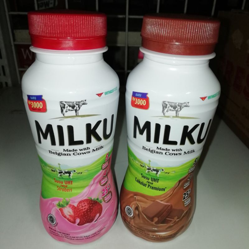 

milku susu strawberry putih 200ml susu uht harga promo