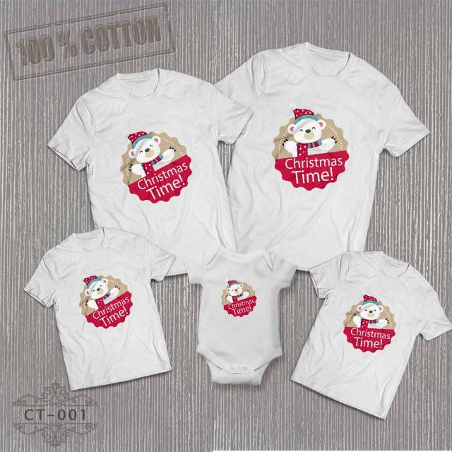 Kaos christmas day kaos oblong pria wanita anak couple family custom