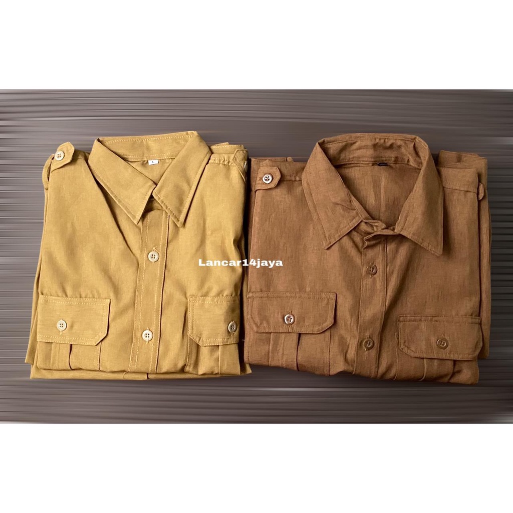 Seragam PNS Seragam Pemda Pria Khaki / Celana PNS keki / Kemeja PNS keki / Atasan Pemda / Celana Pemda / Baju Pdh Pegawai Negeri Baju Dinas Pemerintah Baju Guru