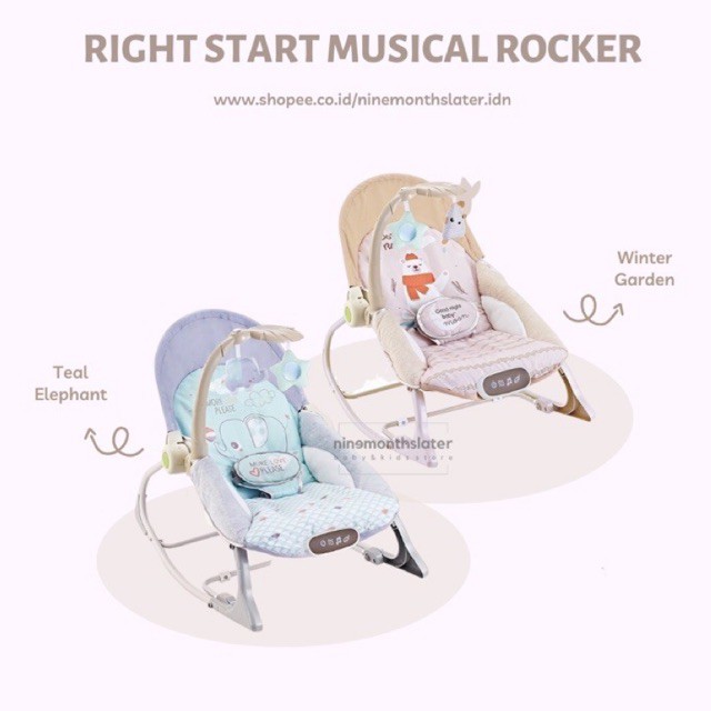 Right Start Bouncer TABLE &amp; Adventurer Newborn Toddler Portable Swing Ayunan Bayi 2 in 1 Goyang Rocker Baby Meja Makan