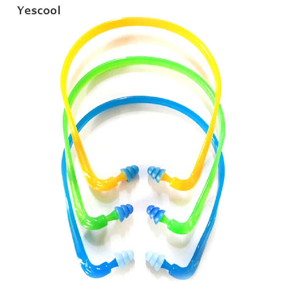 Yescool 1Pc Ear Plug Pelindung Telinga Mengurangi Suara Bising Warna Acak