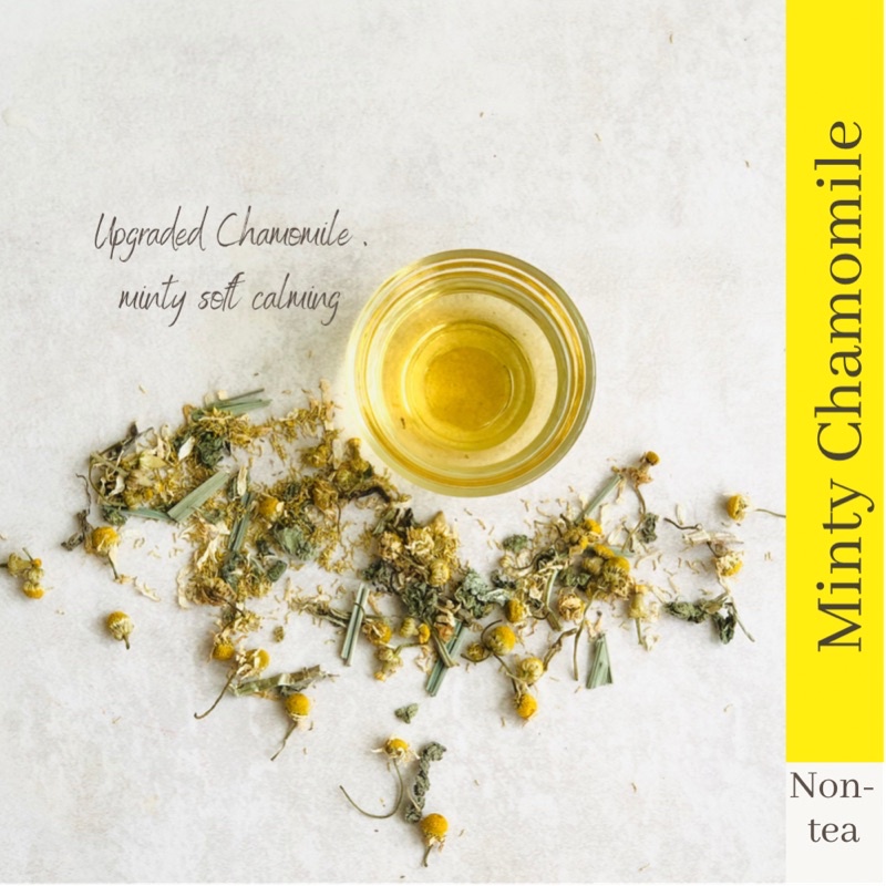 Organic&amp;Joy• Minty Chamomile Non-Tea Blend/ Teh Chamomile Mint (Anti mual,Deep sleep,Anti insomnia)