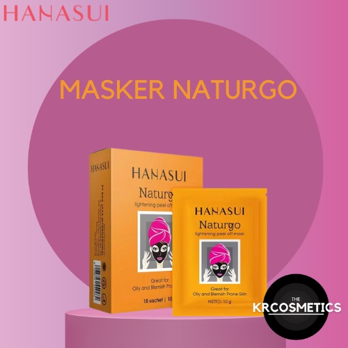 HANASUI naturgo lighting peel off mask masker komedo 10 gr