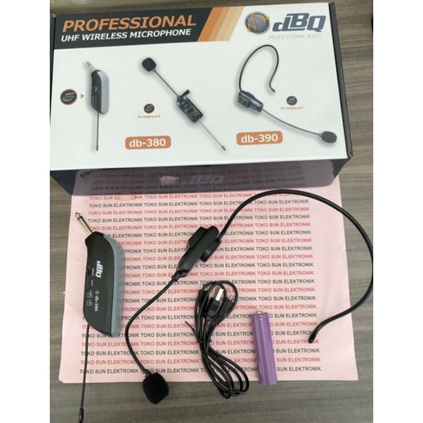 Mic Microphone UHF Wireless Bando DBQ 390