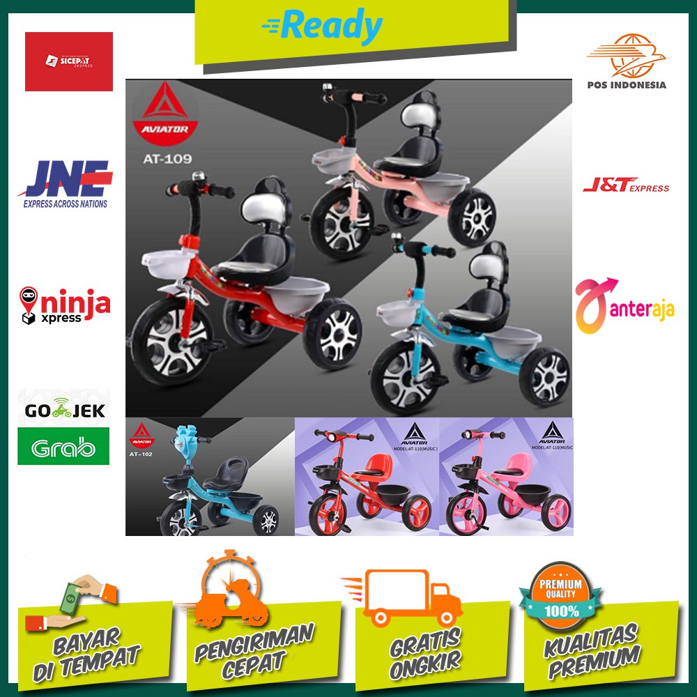 BARU MURAH SIAP KIRIM sepeda mini roda 3 anak motif