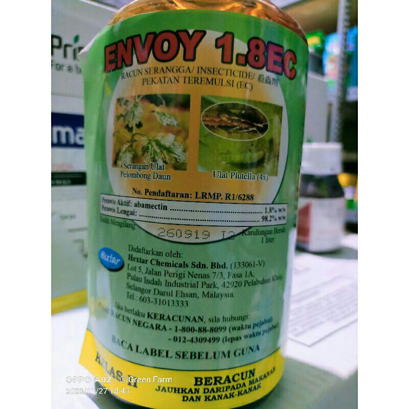 ENVOY abamektin 18ec original kemasan 1 liter abamektin terbaik hextar