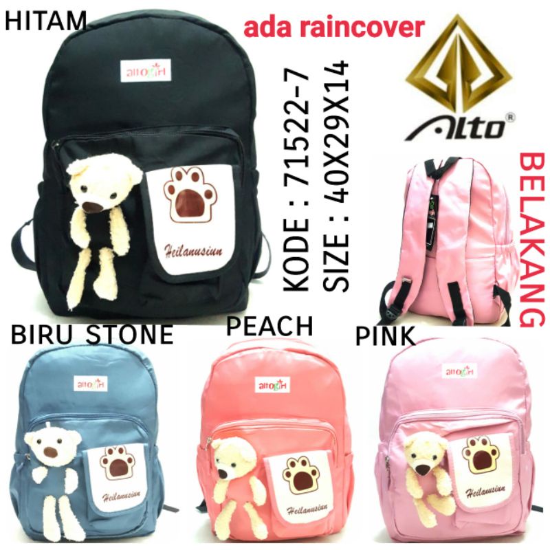 TAS BONEKA ALTO GIRL 71522-7 LUCU MURAH 4 WARNA HITAM BIRU STONE PEACH DAN PINK