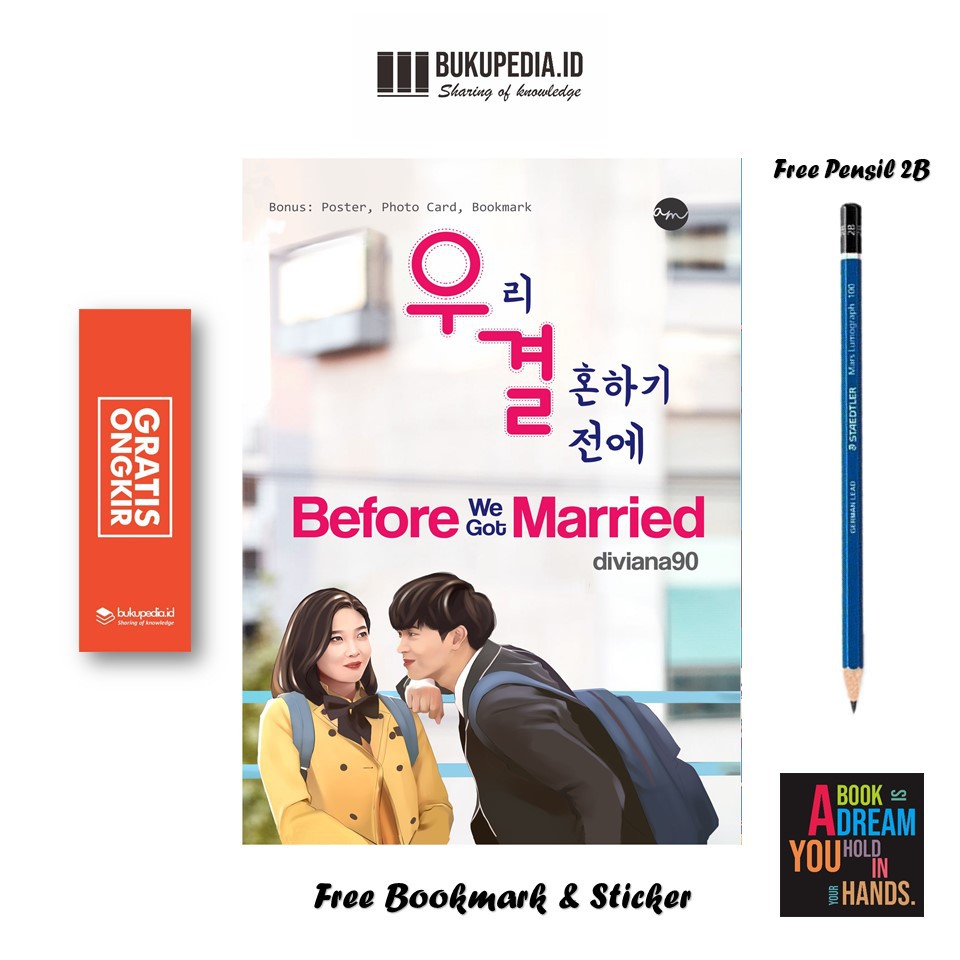 

BUKU NOVEL - BEFORE WE GOT MARRIED- ARIAMEDIA (BONUS PENSIL 2B, BOOKMARK, STIKER)