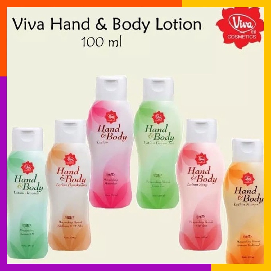 Viva Hand &amp; Body Lotion 100ml BPOM Halal