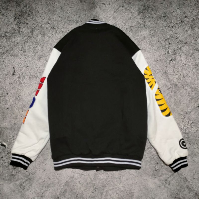 JACKET BOMBER / VARSITY BAPE SHARK BORDIR WGM FULLTAG &amp; LEBEL