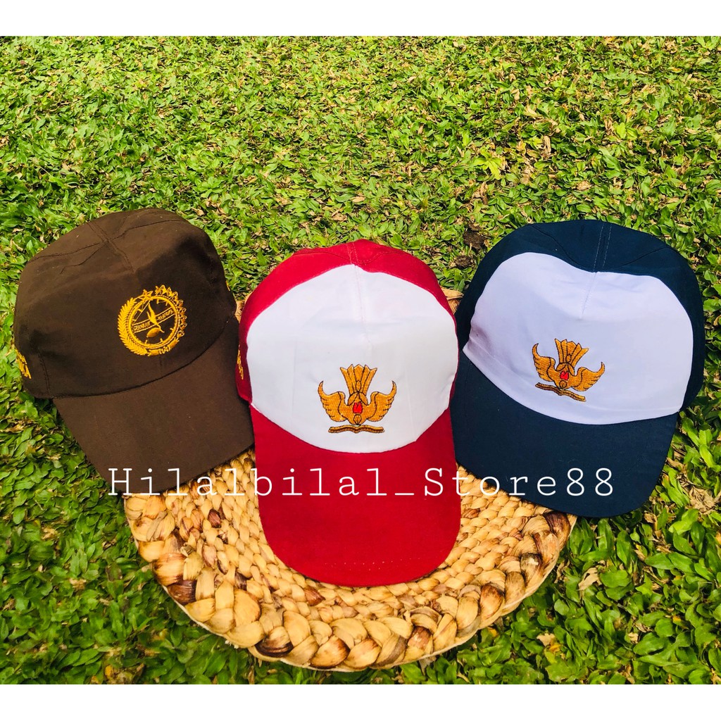 Topi Sekolah SD SMP Pramuka Bordir premium