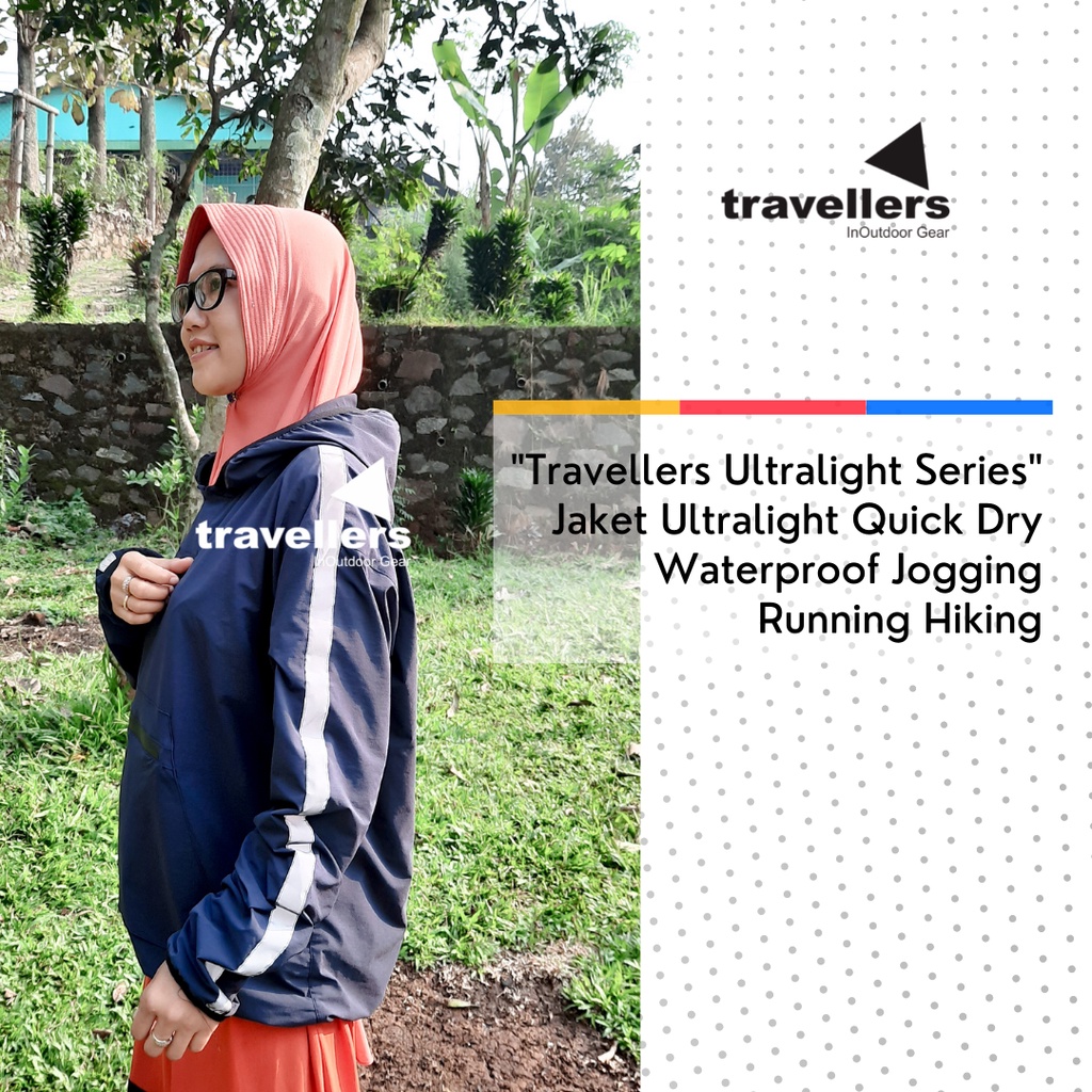 Travellers Jaket Ultralight Quick Dry Waterproof Outdoor Jogging Running Hiking