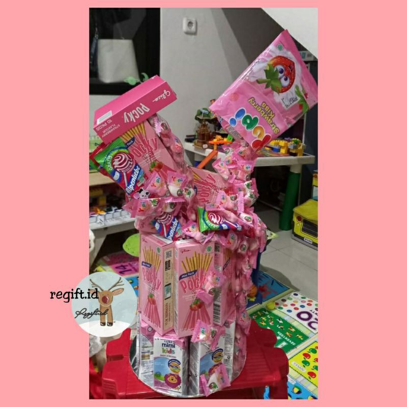 snack tower/snack tower birthday /tema pink