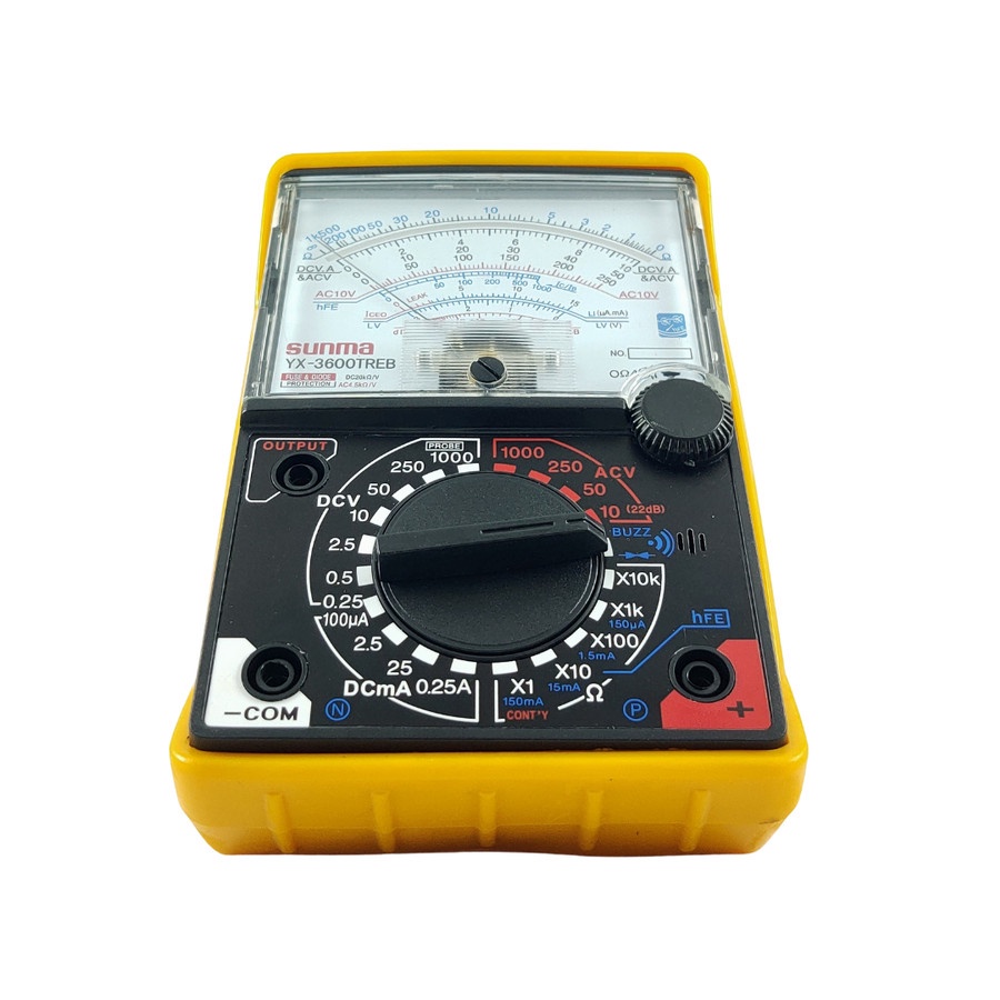 Multitester Analog Sunma YX3600TREB Multimeter YX-3600 TREB Avometer dengan Pelindung Karet SIAP PAKAI