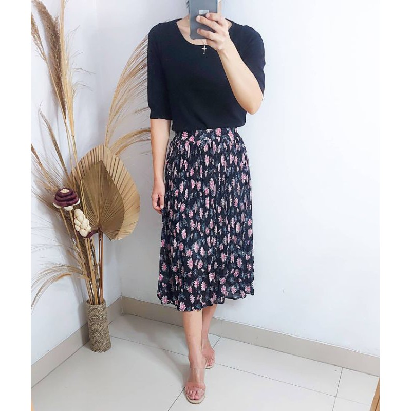 Daisy Vintage skirt/Rok chifon midi/Rok midi/Rok bunga/Rok Daisy