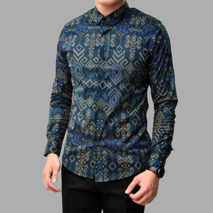 DGM Fashion New Arrival Distro Batik Pria Bordir Sogan Batikaf Notoarto Batik Ipnu-Ippnu Hem Pria-5387