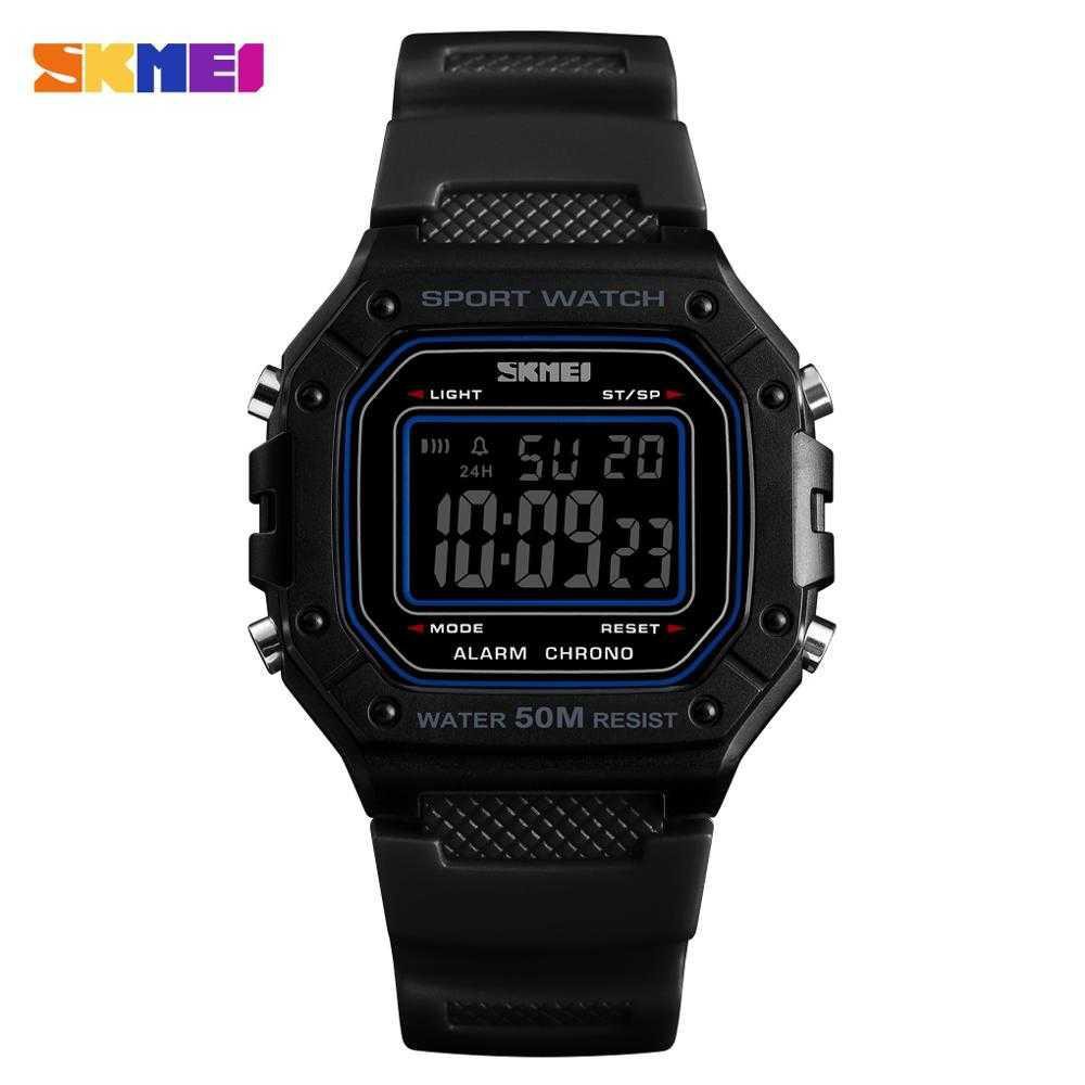 SKMEI Jam Tangan Digital Pria - 1496 [Hitam Hitam]