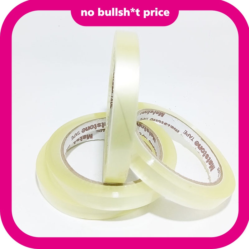 

Isolasi 1/2 inc x 72 yard ( 65 meter ) Solasi Selotip Lakban 12 mm ATK