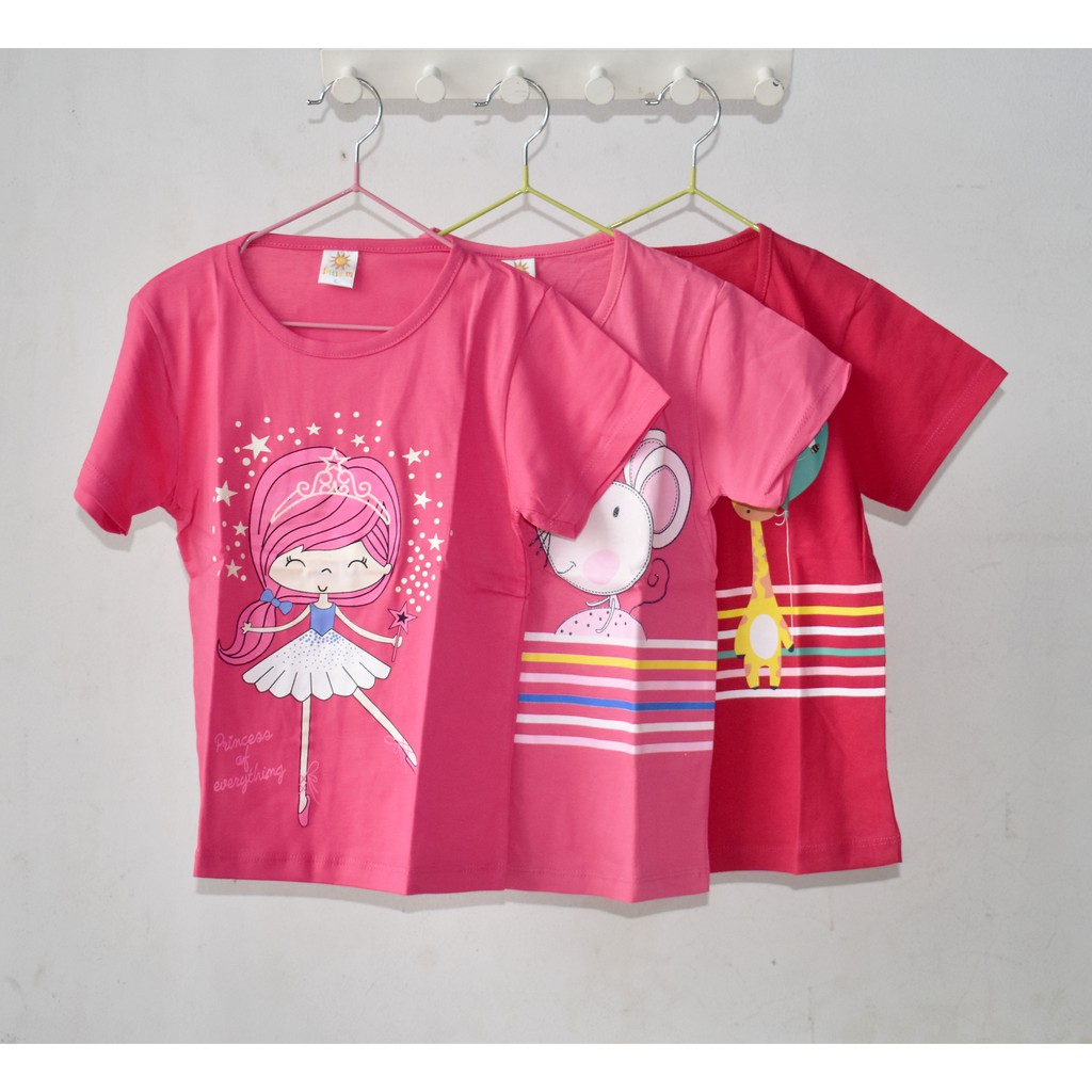 Kaos Baju  Oblong Anak  Little M Lengan Pendek Branded  