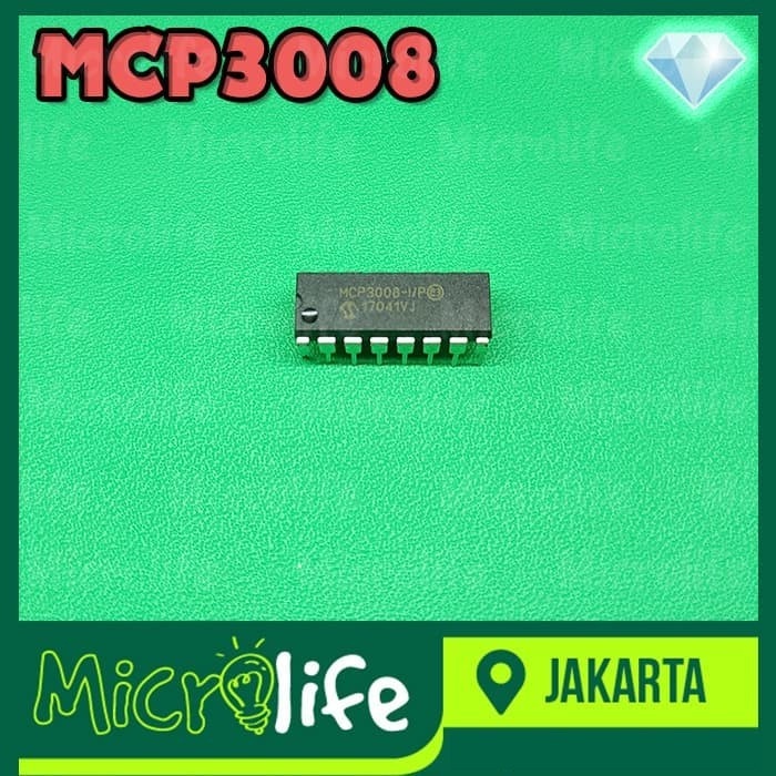 MCP3008 DIP8 8 Channel 10-Bit ADC via Port SPI